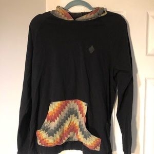 Lira Size Medium Black Lightweight Hoodie